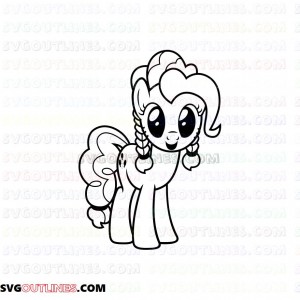 My Little Pony Pinkie Pie pink 003 outline svg dxf eps pdf png