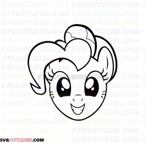 My Little Pony Pinkie Pie pink face 002 outline svg dxf eps pdf png