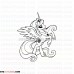 My Little Pony Princess Celestia outline svg dxf eps pdf png