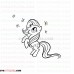My Little Pony fluttershy with butterflies outline svg dxf eps pdf png