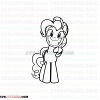 My Little Pony pinkie pie happy teeth outline svg dxf eps pdf png