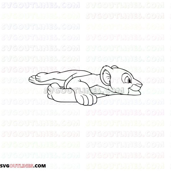 Nala The Lion King 3 outline svg dxf eps pdf png