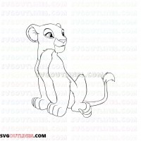 Nala The Lion King 4 outline svg dxf eps pdf png