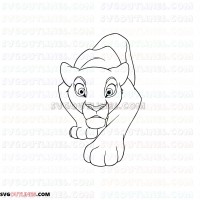 Nala The Lion King 5 outline svg dxf eps pdf png