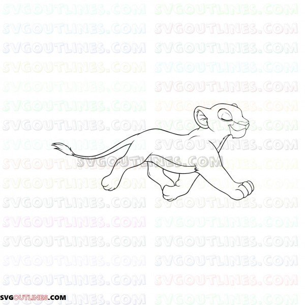 Nala The Lion King 7 outline svg dxf eps pdf png