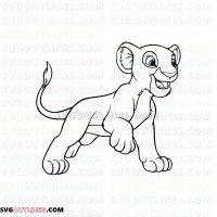 Nala The Lion King 8 outline svg dxf eps pdf png