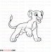 Nala The Lion King 8 outline svg dxf eps pdf png
