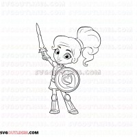 Nella the Princess outline svg dxf eps pdf png