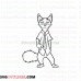 Nick Wilde Zootopia outline svg dxf eps pdf png