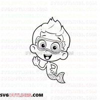 Nonny Bubble Guppies outline svg dxf eps pdf png