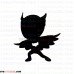 Owlette Black Silhouettes PJ Masks outline svg dxf eps pdf png