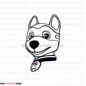 Paw Patrol Apollo the Super Pup Face outline svg dxf eps pdf png