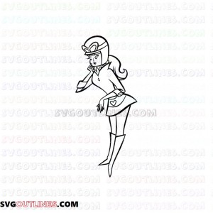 Penelope Pitstop 2 The Wacky Races outline svg dxf eps pdf png