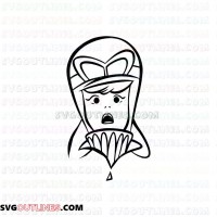 Penelope Pitstop Face The Wacky Races outline svg dxf eps pdf png