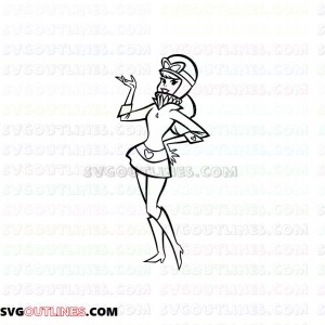 Penelope Pitstop The Wacky Races outline svg dxf eps pdf png