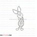 Piglet Winnie the Pooh 3 outline svg dxf eps pdf png