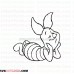 Piglet Winnie the Pooh 6 outline svg dxf eps pdf png