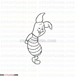 Piglet Winnie the Pooh 7 outline svg dxf eps pdf png