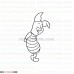 Piglet Winnie the Pooh 7 outline svg dxf eps pdf png