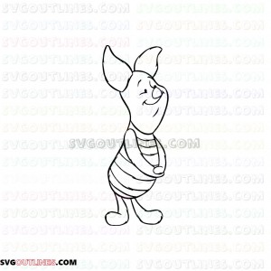 Piglet Winnie the Pooh 8 outline svg dxf eps pdf png