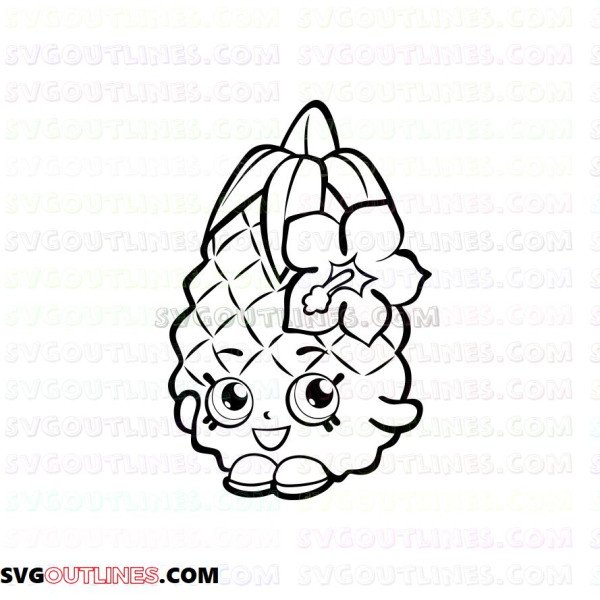 Pineapple Crush Shopkins outline svg dxf eps pdf png