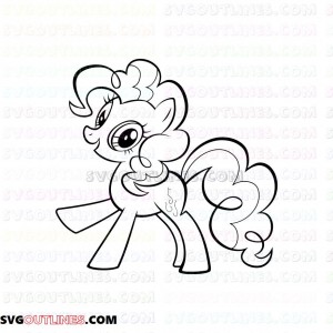 Pinkie Pie 2 My Little Pony outline svg dxf eps pdf png