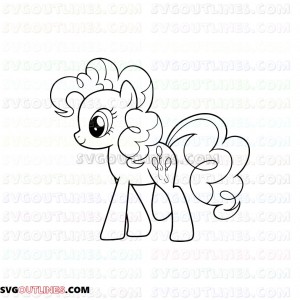 Pinkie Pie My Little Pony outline svg dxf eps pdf png