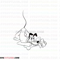 Pluto Mickey Mouse christmas outline svg dxf eps pdf png