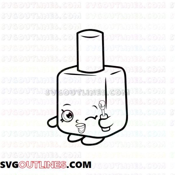 Polly Polish Shopkins outline svg dxf eps pdf png