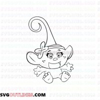 Poppy Baby Trolls outline svg dxf eps pdf png