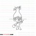 Poppy Bell Trolls outline svg dxf eps pdf png