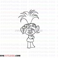 Poppy Stay Trolls outline svg dxf eps pdf png