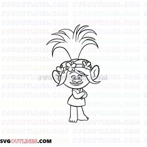 Poppy Stay Trolls outline svg dxf eps pdf png