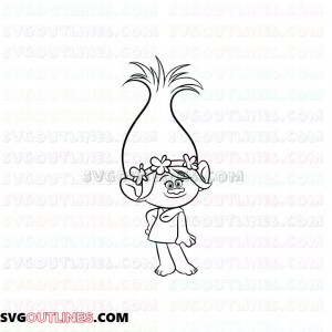 Poppy Trolls outline svg dxf eps pdf png