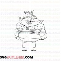 Prince Gristle Trolls outline svg dxf eps pdf png