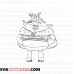 Prince Gristle Trolls outline svg dxf eps pdf png