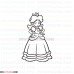 Princess Daisy Super Mario Land outline svg dxf eps pdf png