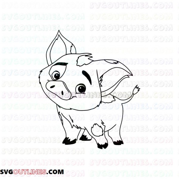 Pua Moana Outline Svg Dxf Eps Pdf Png