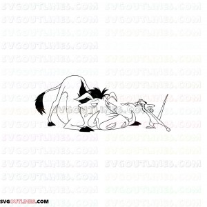Pumbaa Timon and Pumbaa 10 outline svg dxf eps pdf png
