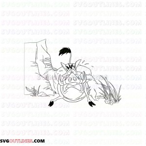 Pumbaa Timon and Pumbaa 11 outline svg dxf eps pdf png