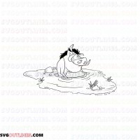 Pumbaa Timon and Pumbaa 12 outline svg dxf eps pdf png