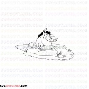 Pumbaa Timon and Pumbaa 12 outline svg dxf eps pdf png
