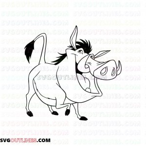 Pumbaa Timon and Pumbaa 13 outline svg dxf eps pdf png