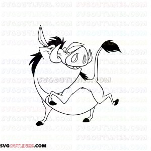 Pumbaa Timon and Pumbaa 14 outline svg dxf eps pdf png