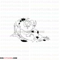 Pumbaa Timon and Pumbaa 18 outline svg dxf eps pdf png