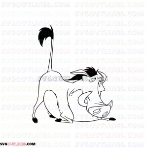 Pumbaa Timon and Pumbaa 19 outline svg dxf eps pdf png