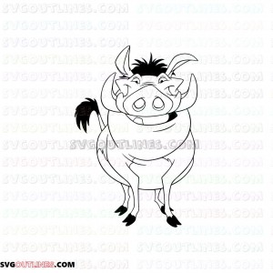 Pumbaa Timon and Pumbaa 20 outline svg dxf eps pdf png