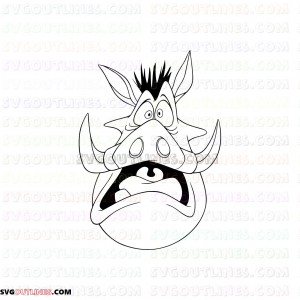 Pumbaa Timon and Pumbaa 21 outline svg dxf eps pdf png