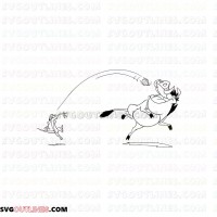 Pumbaa Timon and Pumbaa 23 outline svg dxf eps pdf png