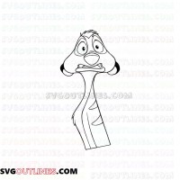 Pumbaa Timon and Pumbaa 28 outline svg dxf eps pdf png